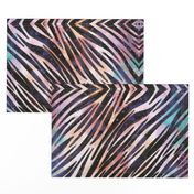 Zebra Stripes  Print Watercolor ★ Animal Print Water Color Watercolor Stripes  ★ Pink Orange, Yellow, Gold, Green