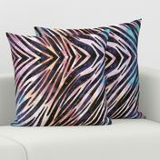 Zebra Stripes  Print Watercolor ★ Animal Print Water Color Watercolor Stripes  ★ Pink Orange, Yellow, Gold, Green