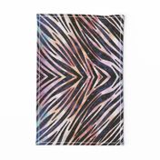 Zebra Stripes  Print Watercolor ★ Animal Print Water Color Watercolor Stripes  ★ Pink Orange, Yellow, Gold, Green