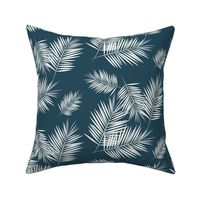 Palm leaf - navy tropical palm tree || by sunny afternoon