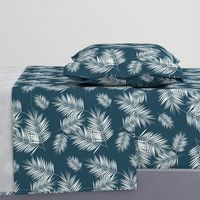 Palm leaf - navy tropical palm tree || by sunny afternoon