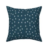 Crosses stars navy blue night 