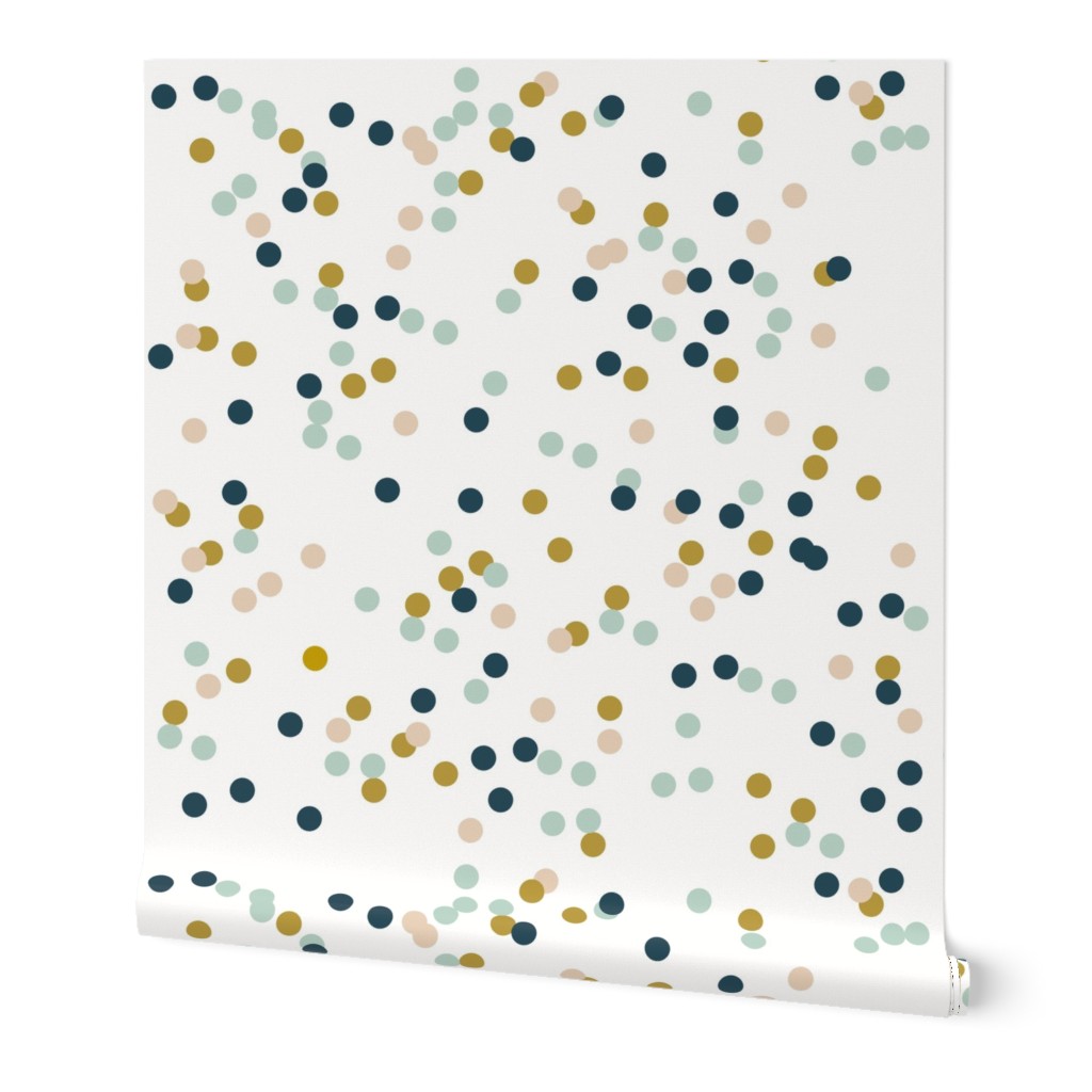 Confetti dots - mustard navy mint nude tiny dots || by sunny afternoon 