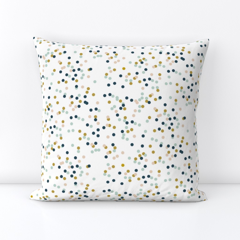 Confetti dots - mustard navy mint nude tiny dots || by sunny afternoon 