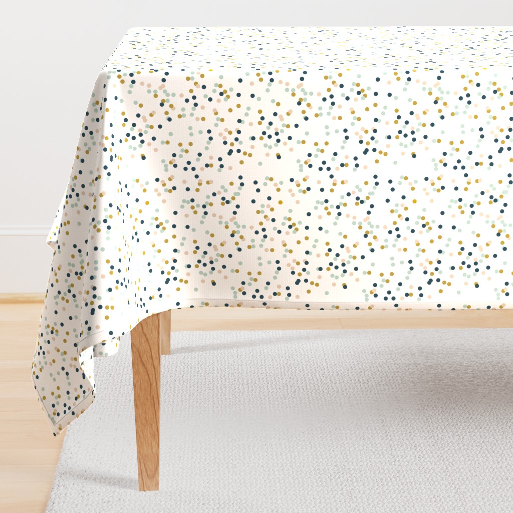 Confetti dots - mustard navy mint nude tiny dots || by sunny afternoon 