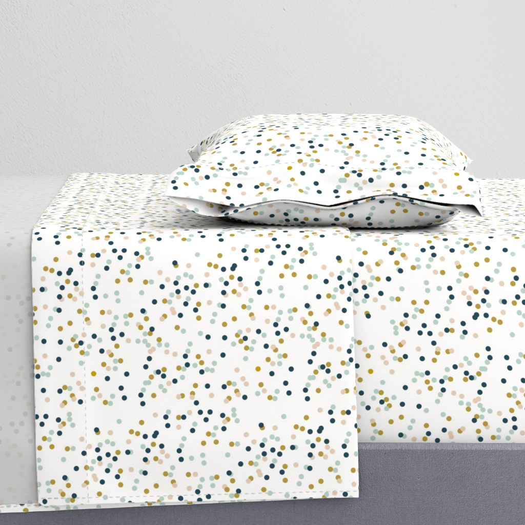 Confetti dots - mustard navy mint nude tiny dots || by sunny afternoon 