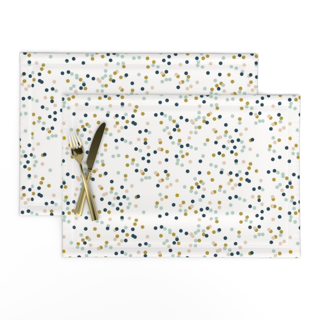 Confetti dots - mustard navy mint nude tiny dots || by sunny afternoon 