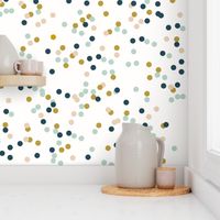 Confetti dots - mustard navy mint nude tiny dots || by sunny afternoon 