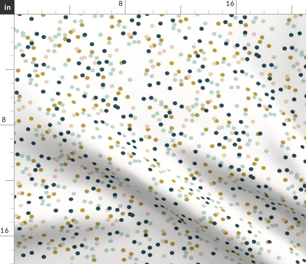 Confetti dots - mustard navy mint nude tiny dots || by sunny afternoon 