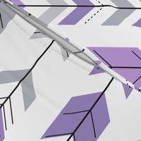 fletching arrows || grey and purple