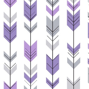 fletching arrows || grey and purple