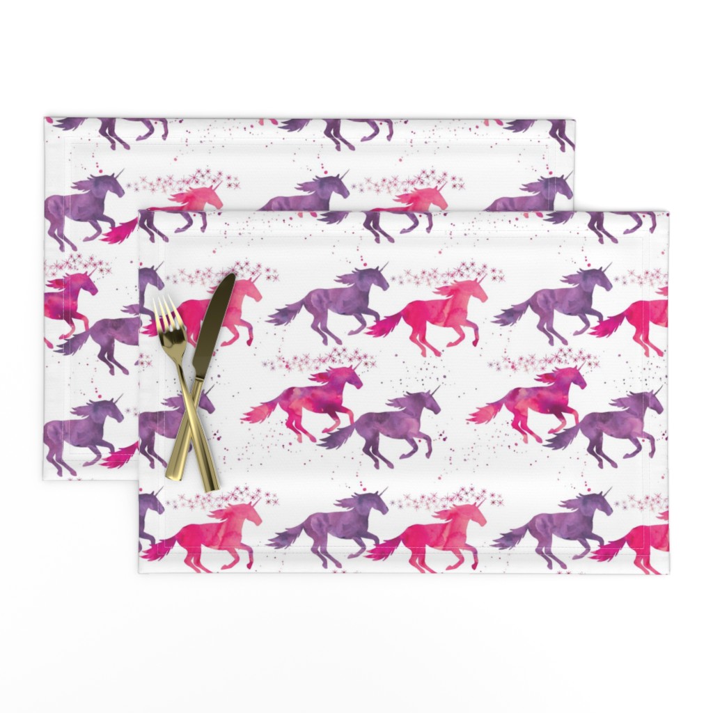 watercolor unicorns || pink & purple multi colored