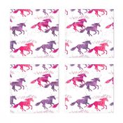 watercolor unicorns || pink & purple multi colored