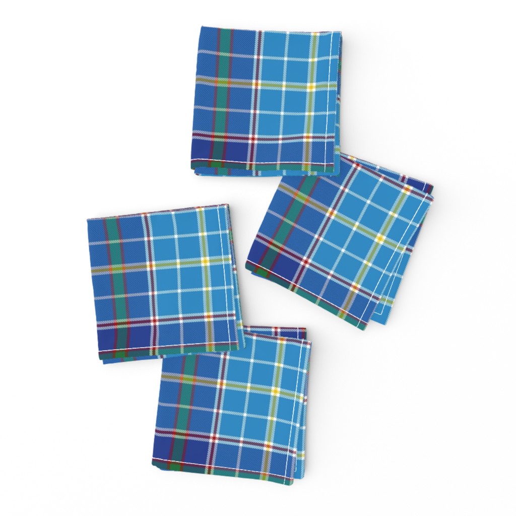 Texas bluebonnet tartan, 6" bright