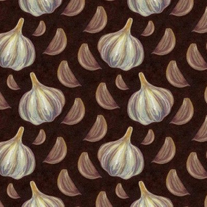 garlic on dark
