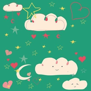 cute happy clouds
