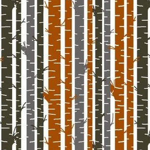 Birch_Trees_Burnt_Orange_Gray_Brown_on_White_Background