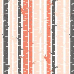 Birch_Trees_Coral_Blush_Gray_on_White_Background