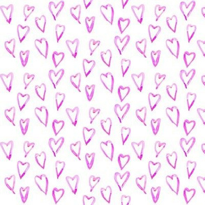 hearts messy pink mini