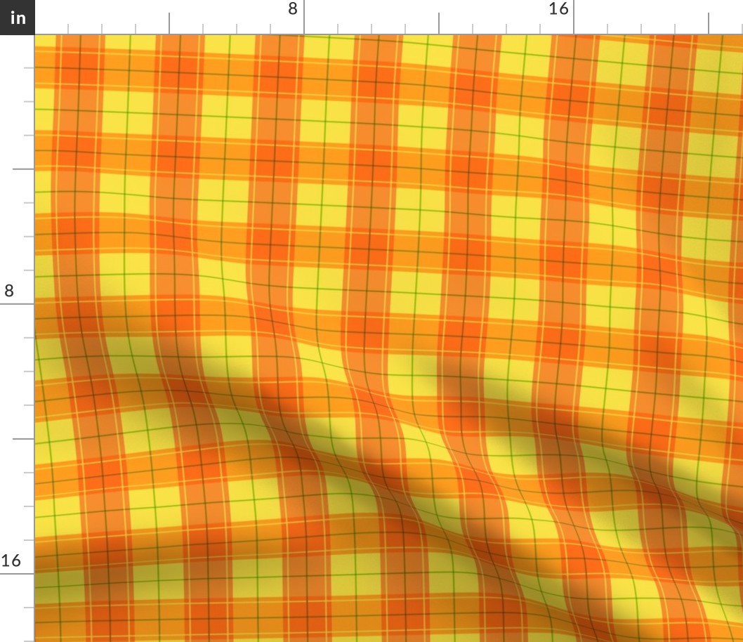 Orange Halloween Plaid