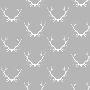 Big Antlers- 7" grey/white -