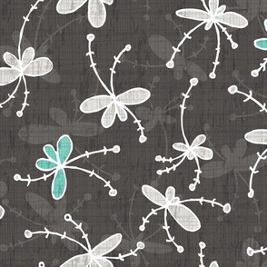 Flutter Flower-dark grey