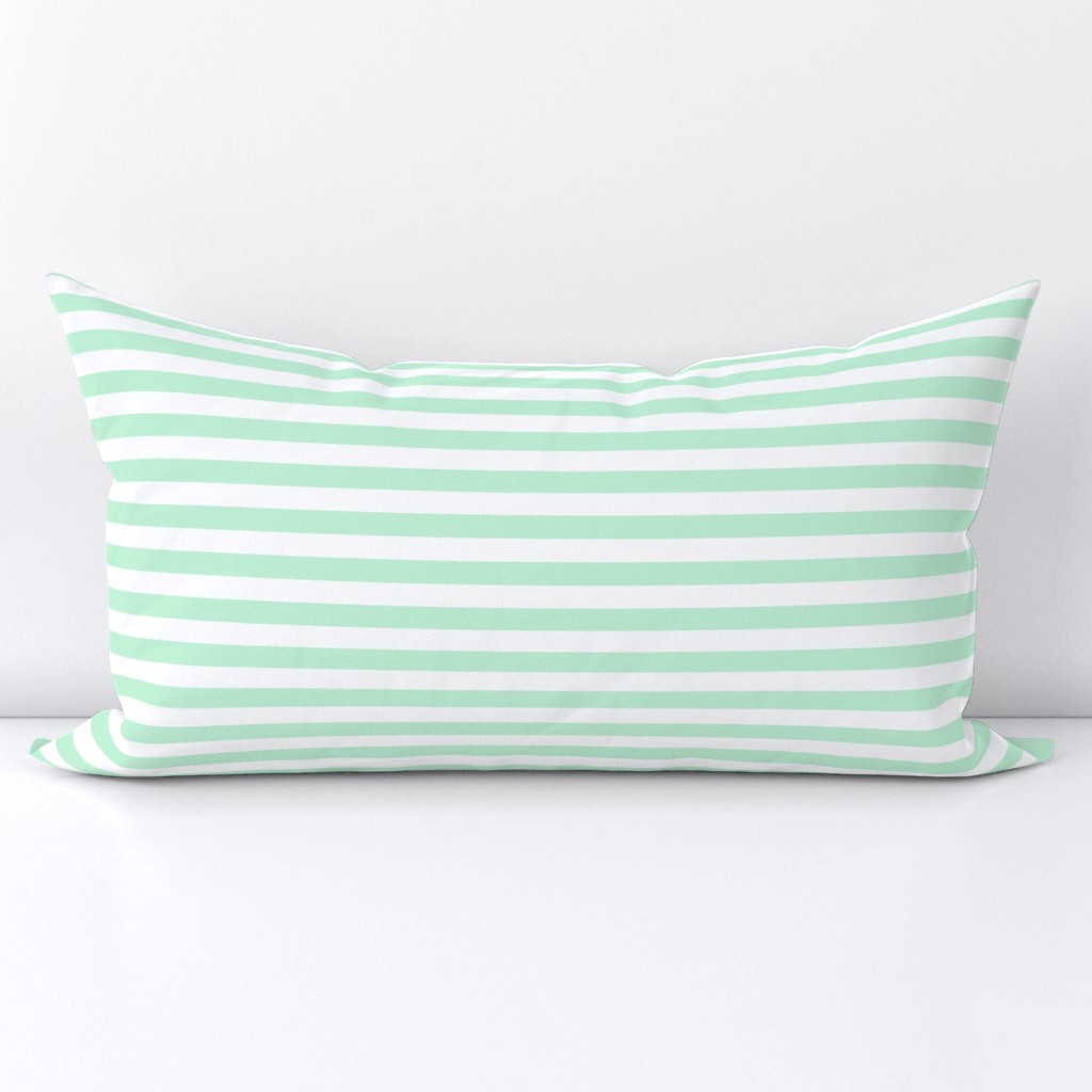 stripes mint green