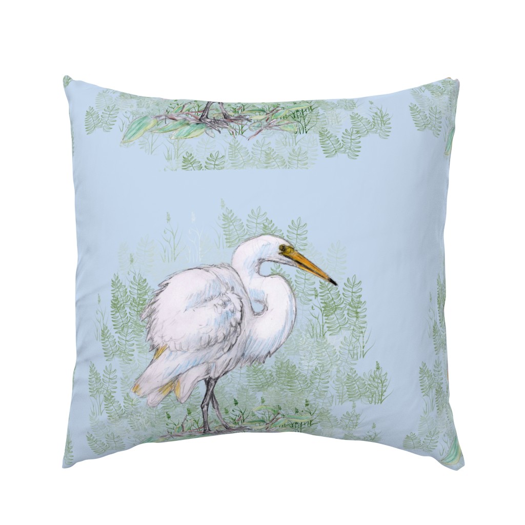 Great White Egret for Pillow