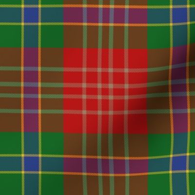 Indiana cardinal tartan, 6" bright