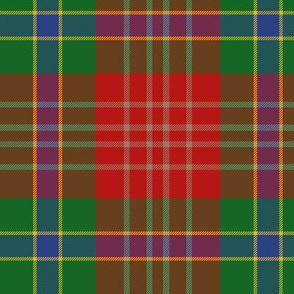 Indiana cardinal tartan, 6" bright