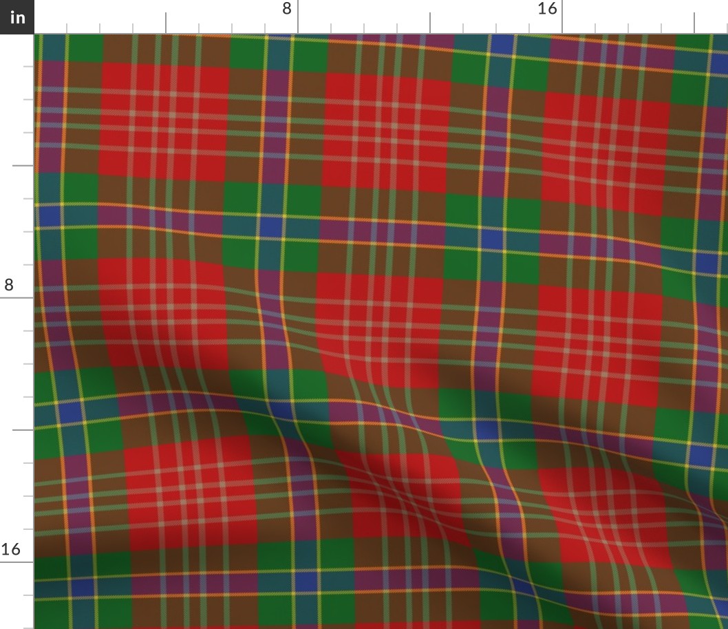 Indiana cardinal tartan, 6" bright