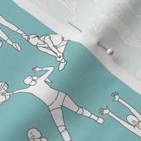 Volleyball on Light Blue