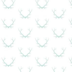Antlers- mint/white - Buck deer