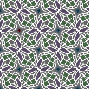 Abstract Butterfly Geometric Purple Green