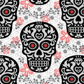 Sugar Skull Damask