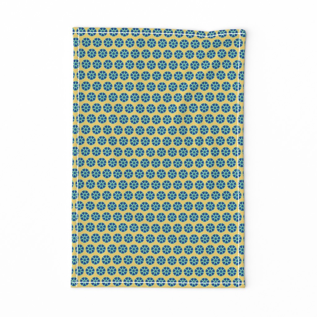  Tropical Blue Yellow  Spots Dots || Abstract Flower Floral_Miss Chiff Designs