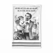 Wine Wife Song Tea Towel 