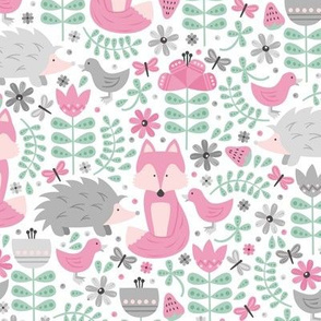 Fox Forest (Pink and Mint)
