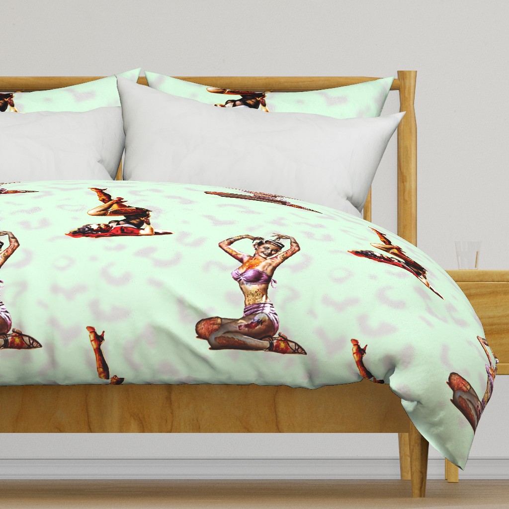 Zombie Pin Up Duvet Cover