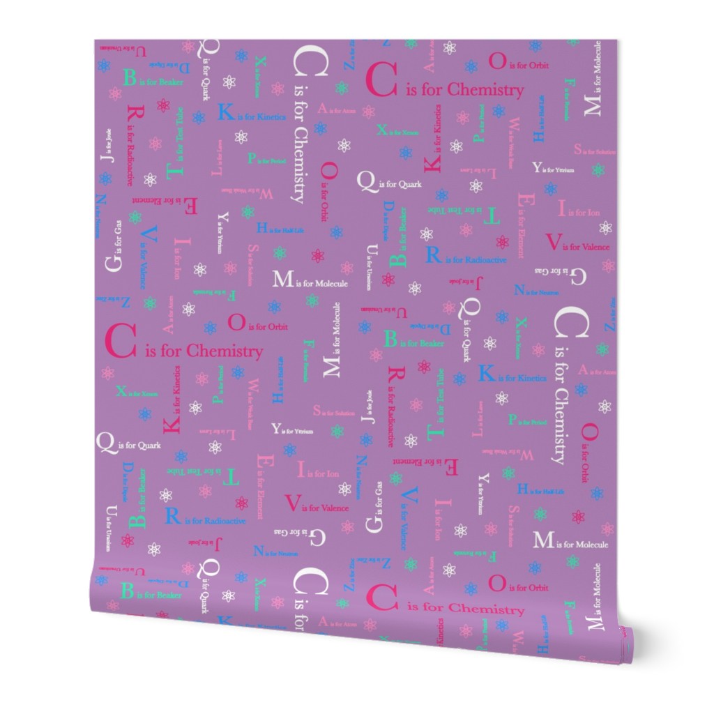 C is for Chemistry (pink and purple)