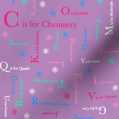 C is for Chemistry (pink and purple)