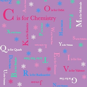 C is for Chemistry (pink and purple)