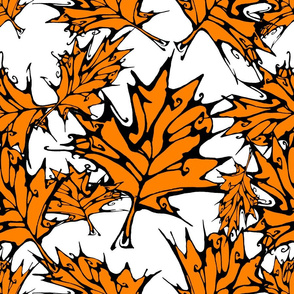 Orange Maple Leaves (largescale)