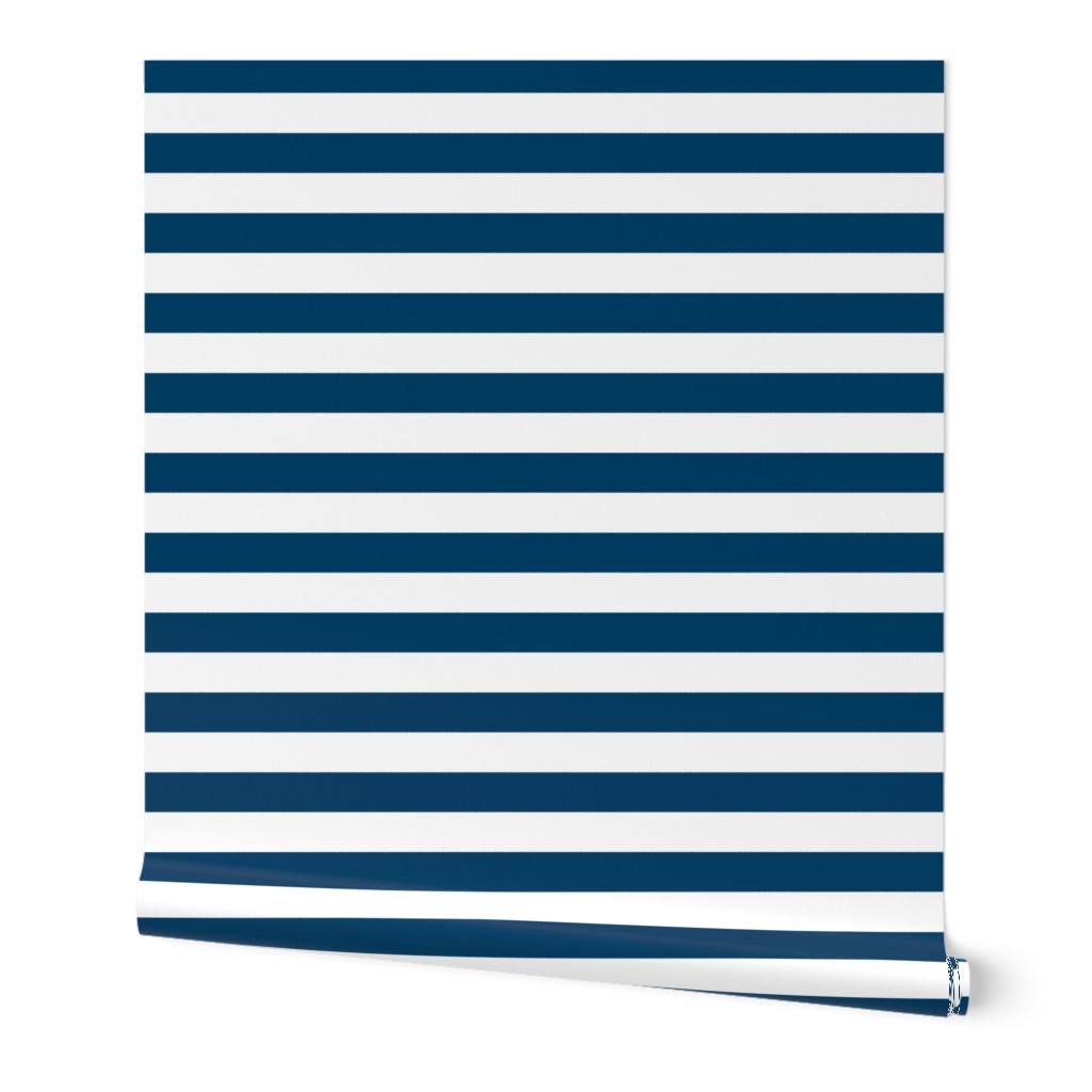 wide stripes denim blue