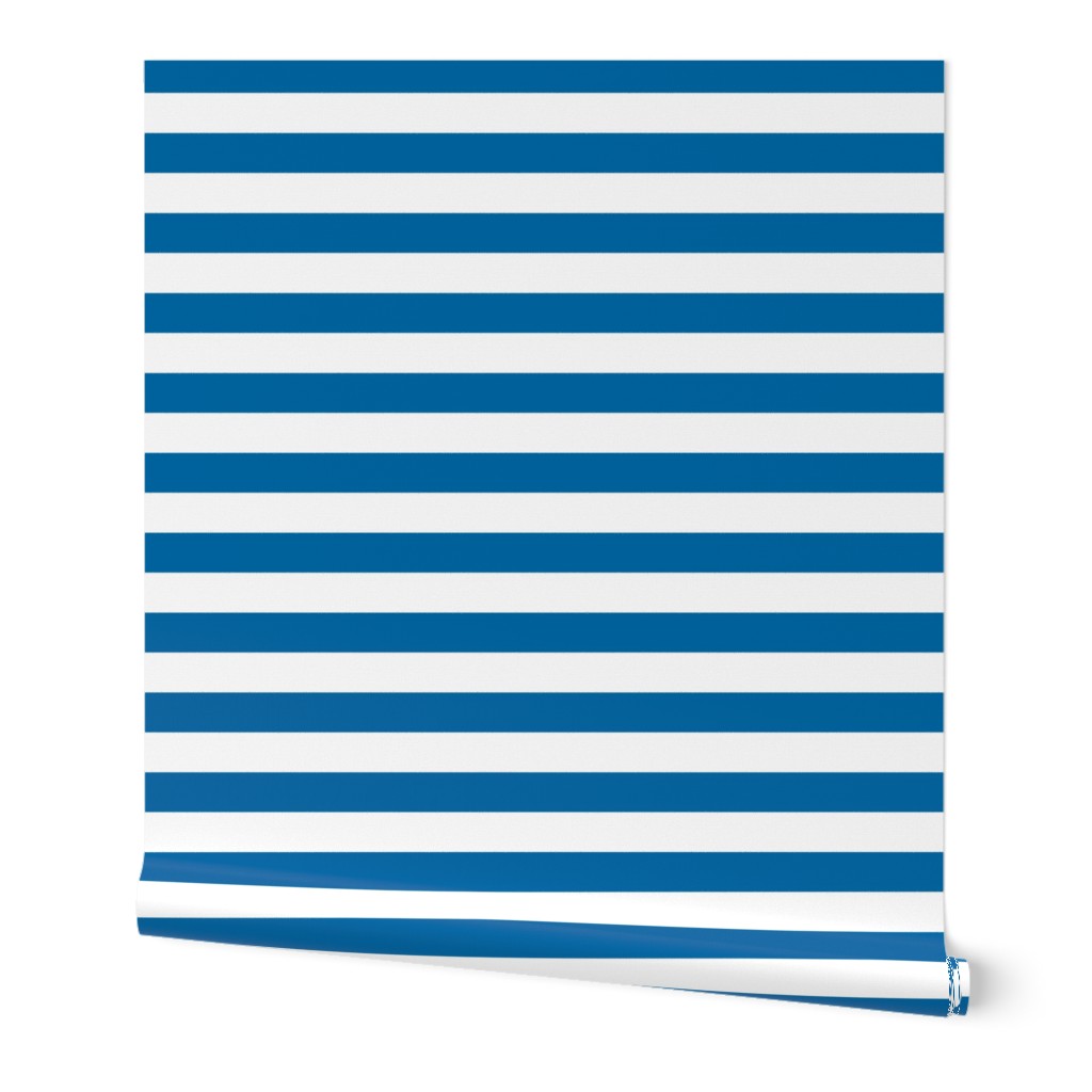 wide stripes sapphire blue