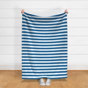 wide stripes sapphire blue