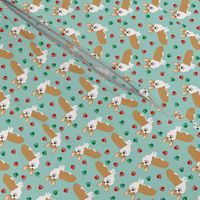 christmas corgi paws cute corgis best corgi fabric cute corgi colors red and green christmas