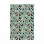 doxie dachshunds florals cute dog fabric best dog designs cute dogs florals vintage flowers