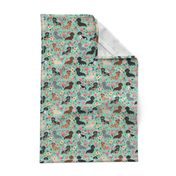 doxie dachshunds florals cute dog fabric best dog designs cute dogs florals vintage flowers