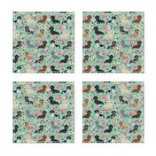 doxie dachshunds florals cute dog fabric best dog designs cute dogs florals vintage flowers